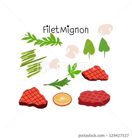 filet mignon pattern set 129427527