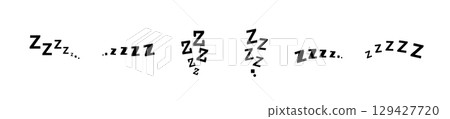 Zzz bed sleep snore icons snooze nap Z sound . Sleepy yawn or insomnia sleeper alarm clock Zzz line icons of goodnight deep sleep, bored or tired 129427720