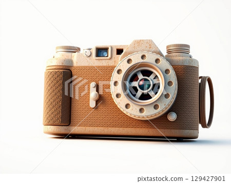 Vintage Camera Render: A Nostalgic Photographic Device Vintage Camera Render: A Nostalgic Photographic Device 129427901