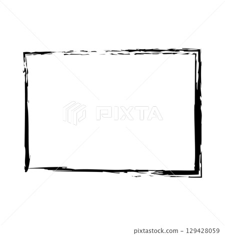 Black grunge frame for design. Vector isolated on white background. Black grunge frame for design. Vector isolated on white background. 129428059