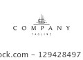 A vector logo featuring an abstract image an architectural blueprint with precise lines and shapes, symbolizing planning, design, and structure. 129428497
