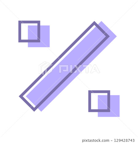 Modern percent icon for business and design. Vector isolated on white background. Modern percent icon for business and design. Vector isolated on white background. 129428743