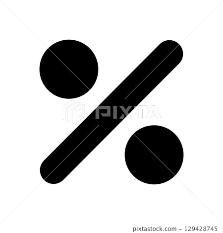 Modern percent icon for business and design. Vector isolated on white background. 129428745