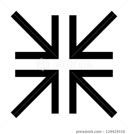 Full screen icon. Arrow mark icon. Vector isolated on white background. Full screen icon. Arrow mark icon. Vector isolated on white background. 129429316