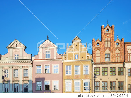 Photo of buildings in the Old Town of Poznan, Poland. Photo of buildings in the Old Town of Poznan, Poland. 129429334