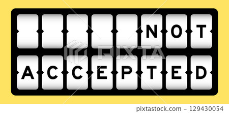 Black color in word not accepted on slot banner with yellow color background 129430054