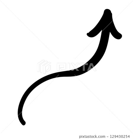 Arrow mark icon. Hand drawn arrow illustration. Vector isolated on white background. Arrow mark icon. Hand drawn arrow illustration. Vector isolated on white background. 129430254