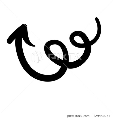 Arrow mark icon. Hand drawn arrow illustration. Vector isolated on white background. 129430257