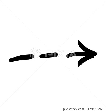 Arrow mark icon. Hand drawn arrow illustration. Vector isolated on white background. 129430266