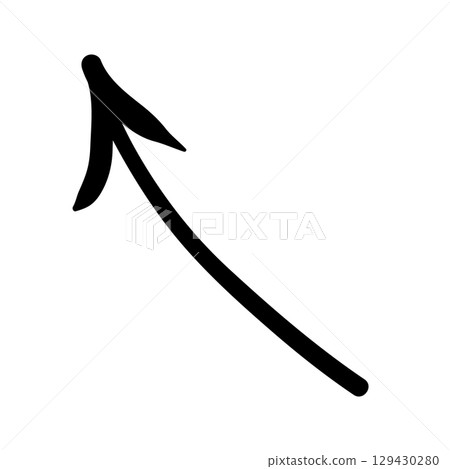 Arrow mark icon. Hand drawn arrow illustration. Vector isolated on white background. 129430280