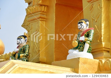 Central pagoda and 729 smaller pagodas, Kuthodaw Pagoda, Mandalay, Myanmar 129430463