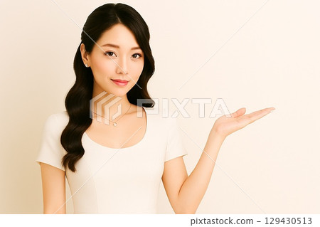 一個穿白色衣服的女人 129430513