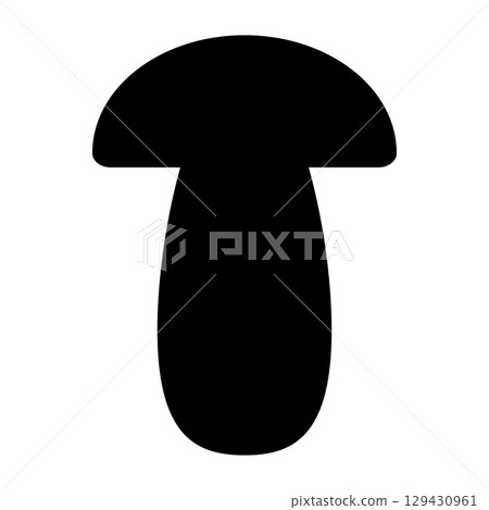 Mushroom icon. Poisonous and edible mushroom black silhouette. Vector isolated on background. Mushroom icon. Poisonous and edible mushroom black silhouette. Vector isolated on background. 129430961
