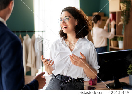 designers are working in studio 129431459