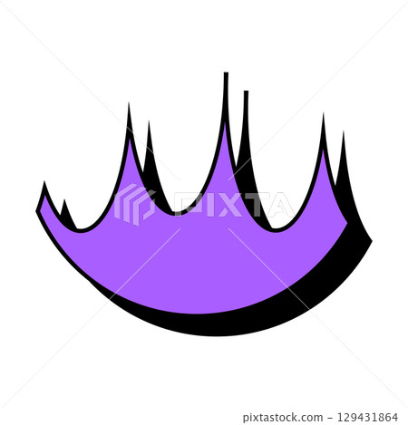 Abstract purple icon. Abstract vector shape isolated on a white background. 129431864
