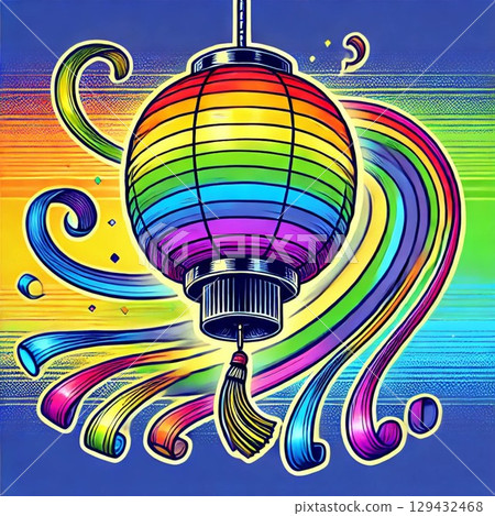 A night of dancing rainbow lights 129432468