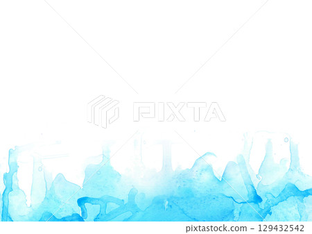 Dripping watercolor background material 129432542