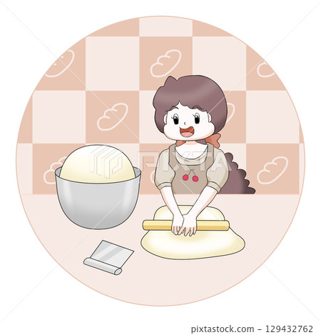 拉伸麵團的女孩 拉伸麵團的女孩 129432762