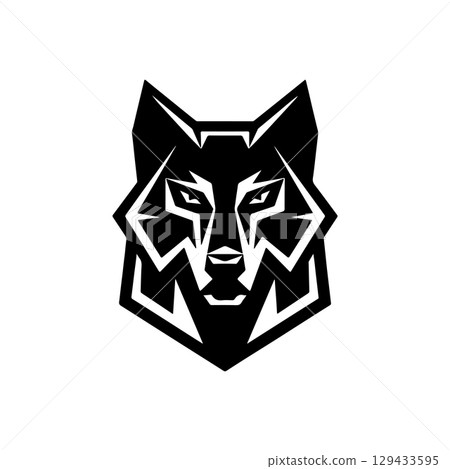 Wolf head. Wolf emblem. Modern style wolf sign. Vector illustration Wolf head. Wolf emblem. Modern style wolf sign. Vector illustration 129433595