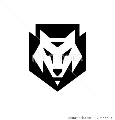 Wolf head. Wolf emblem. Modern style wolf sign. Vector illustration Wolf head. Wolf emblem. Modern style wolf sign. Vector illustration 129433603