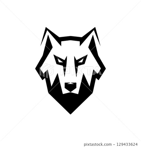 Wolf head. Wolf emblem. Modern style wolf sign. Vector illustration Wolf head. Wolf emblem. Modern style wolf sign. Vector illustration 129433624