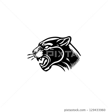 Panther head. Modern style head of the panther. Vector illustration Panther head. Modern style head of the panther. Vector illustration 129433960