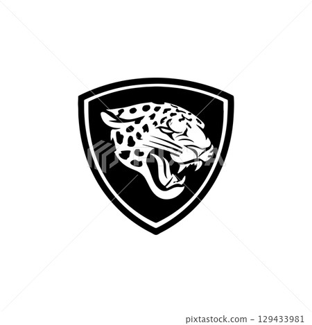 Jaguar head sign. Jaguar emblem. Modern style jaguar sign. Vector illustration Jaguar head sign. Jaguar emblem. Modern style jaguar sign. Vector illustration 129433981