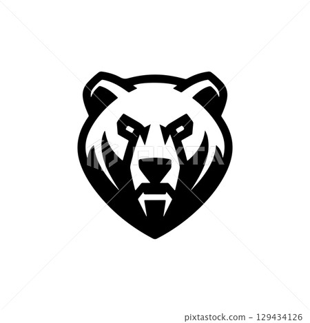 Grizzly bear. Bear emblem. Modern style bear sign. Vector illustration Grizzly bear. Bear emblem. Modern style bear sign. Vector illustration 129434126