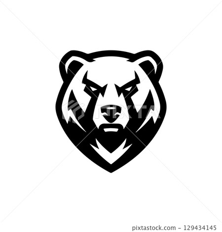 Grizzly bear. Bear emblem. Modern style bear sign. Vector illustration Grizzly bear. Bear emblem. Modern style bear sign. Vector illustration 129434145