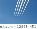 Blue Impulse flyover over Noda Central Park in Toyonaka City 129434451