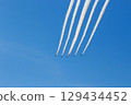 Blue Impulse flyover over Noda Central Park in Toyonaka City 129434452
