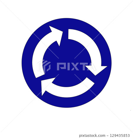 roundabout symbol icon roundabout symbol icon 129435853