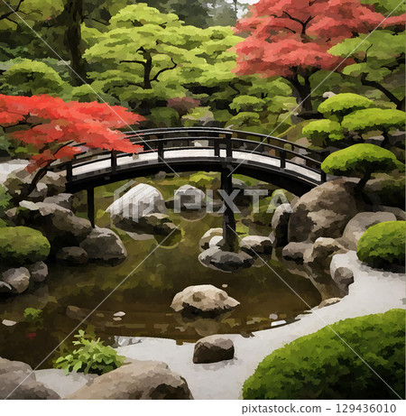 日本花園和橋 129436010