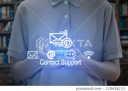 The concept of contact support of various business systems for customer convenience 129436213