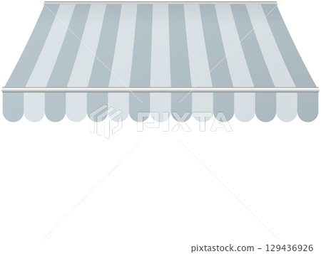 Fake silver awning tent 129436926