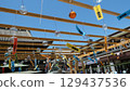Wind chimes swaying in the wind 129437536