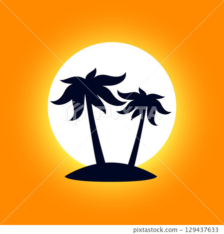 Tropical Palm Tree Tropical Palm Tree 129437633