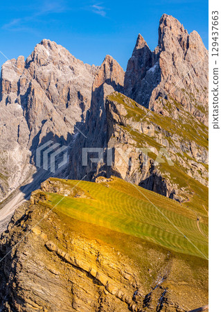 Dolomites mountains, Seceda, Italy Dolomites mountains, Seceda, Italy 129437663
