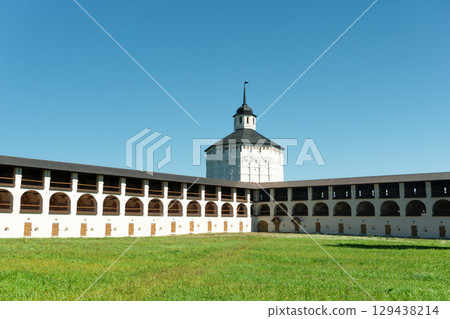 Panoramic view of the walls of Kirillo-Belozersky Monastery Panoramic view of the walls of Kirillo-Belozersky Monastery 129438214