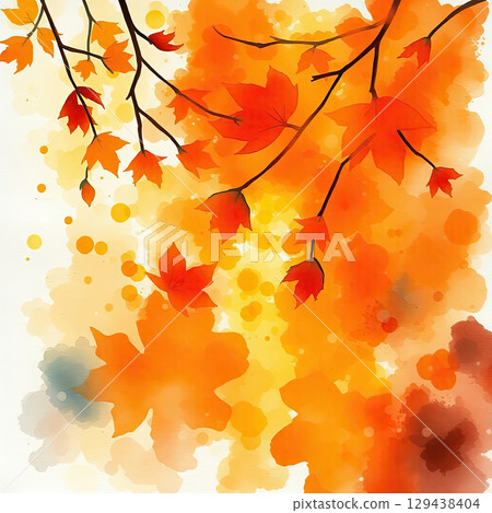 Atmospheric seasonal background with watercolor blot effects. Atmospheric seasonal background with watercolor blot effects. 129438404