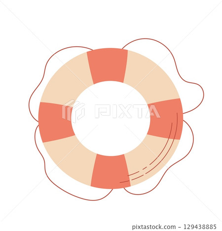 Life ring icon. Ring life buoy vector illustration. Summer time vacation 129438885