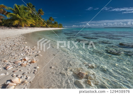 Tropical paradise exploration pristine beach nature photography serene environment coastal view tranquil experience 129438976