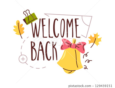Welcome back to school label 129439151