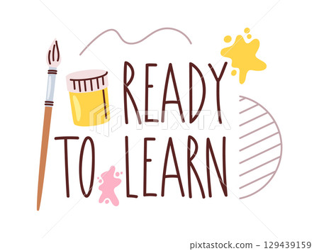 Read to learn school label 129439159