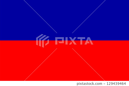 Horizontal bicolor blue and red flag 129439464