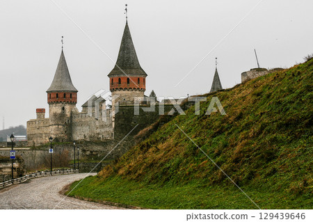 The ancient fortress castle Kamenetz-Podolsky The ancient fortress castle Kamenetz-Podolsky 129439646