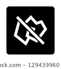Non-burnable garbage pictogram (white version) 129439960