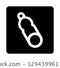 Plastic bottle pictogram (white version) 129439961