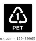 Plastic bottle mark (white version) 129439965