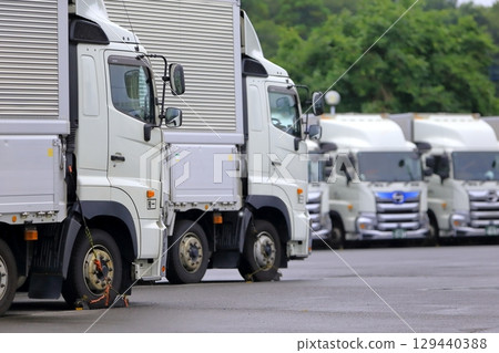 Lined up truck image Lined up truck image 129440388